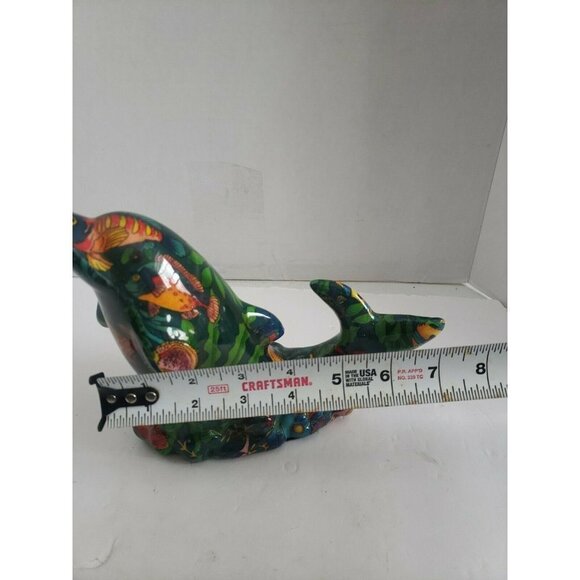 Paper mache original hand made Dolphin Glass dolphin - Picture 3 of 6